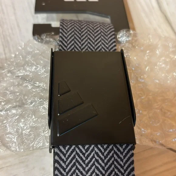 Adidas Golf Belt Reversible Cut to size Stretch color black noir New - Picture 3 of 10